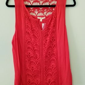 NWT Skies Are Blue Azazel Crochet Detail Top (L)